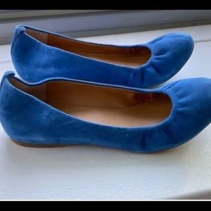 J Crew Factory Anya Ballet Flat, Cerulian Blue